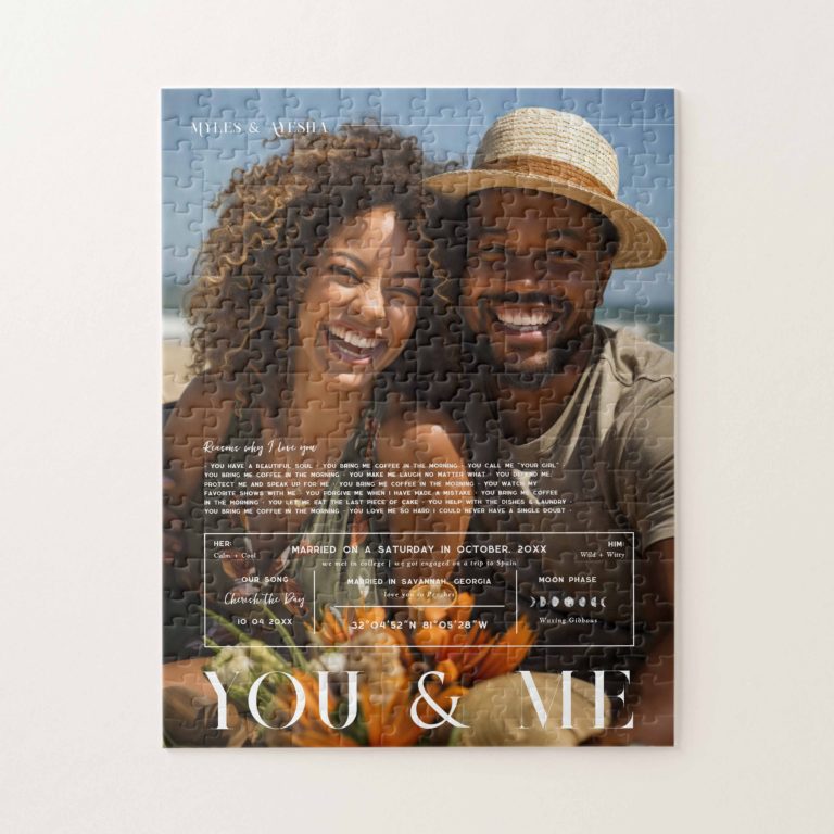 Customizable photo puzzles