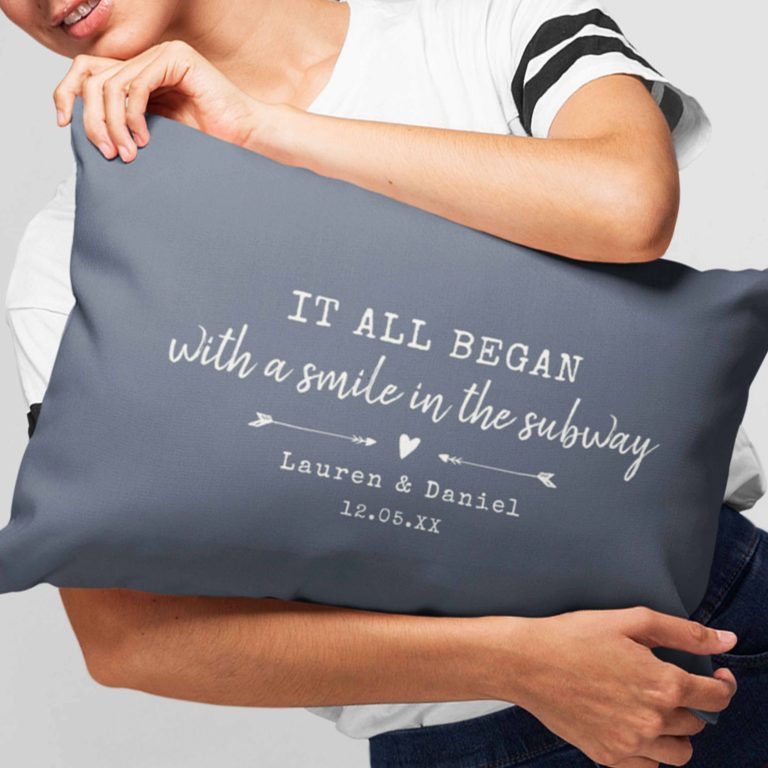 Cozy pillow with a meaningful quote